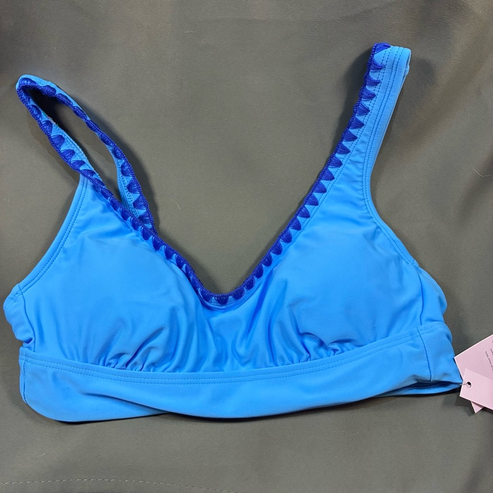 wild fable Blue Swim Bralette with Dark Blue Trim